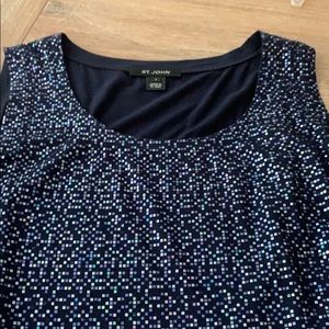 Blue sequin tank top